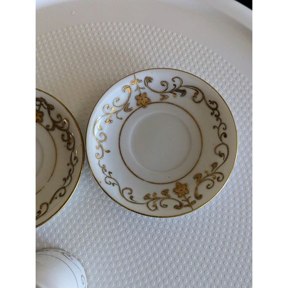 Hand Painted set of 2 expresso cups and saucers - Picture 9 of 13